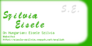 szilvia eisele business card